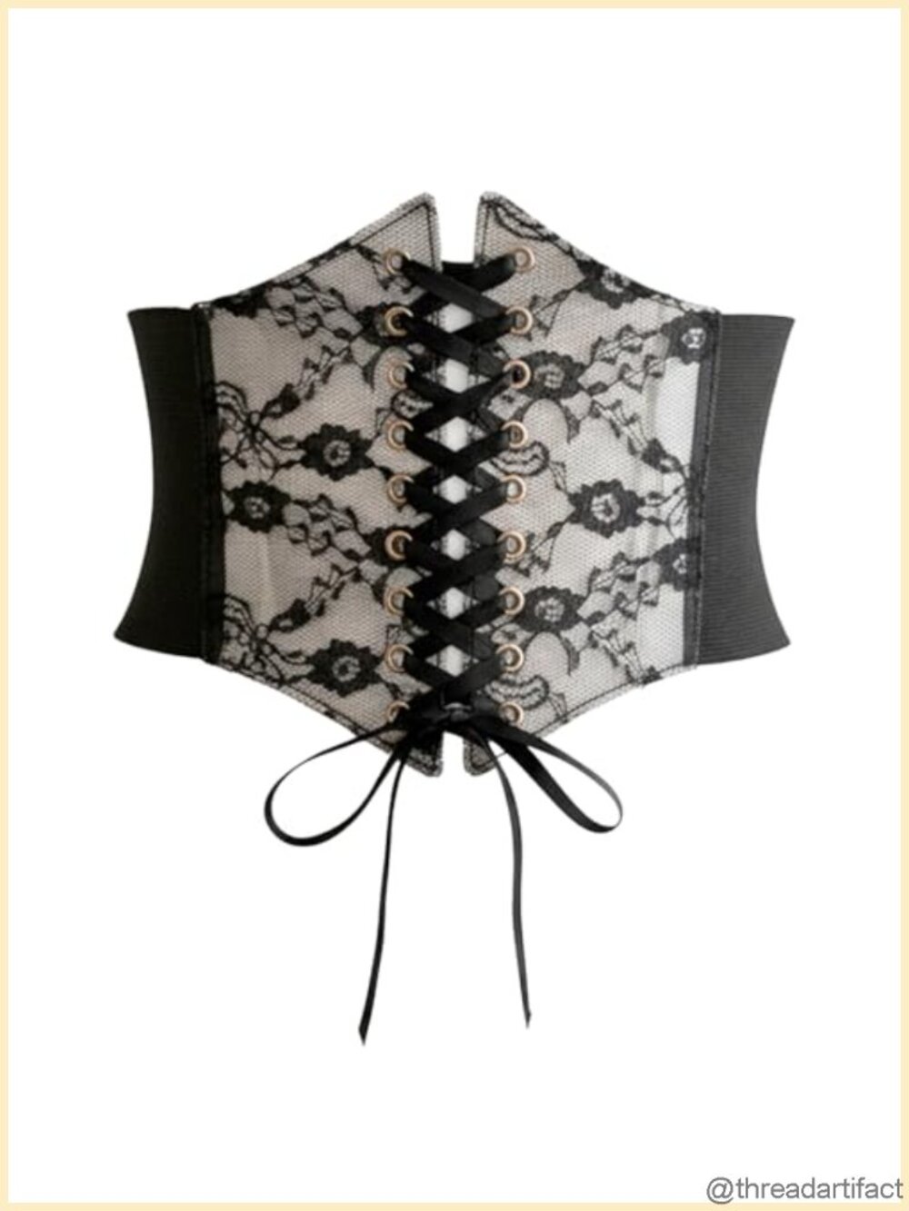Lace Corset Belt Elastic Wide Waist Belt for Dresses Halloween Costume